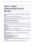 Basic Indoctrination Exam Review