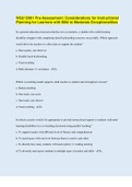 WGU D001 Pre-Assessment: Considerations for Instructional Planning for Learners with Mild to Moderate Exceptionalities | 60 Questions with 100% Correct Answers | Verified | Latest Update | 21 Pages