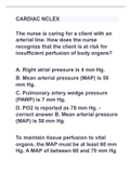 CARDIAC NCLEX WITH COMPLETE SOLUTIONS|GRADED A