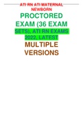 RN ATI MATERNAL NEWBORN PROCTORED EXAM 1. A nurse is caring for a client undergoing an oxytocin-stimulated contraction test. The nurse notes three contractions in 10 min with late decelerations occurring with two of the contractions. Which of the followin