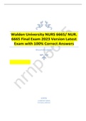 Walden University NURS 6665/ NUR.  6665 Final Exam 2023 Version Latest  Exam with 100% Correct Answers/ Walden University NURS 6665/ NUR.  6665 Final Exam 2023 Version Latest  Exam with 100% Correct Answers