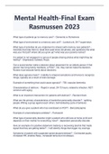 Rasmussen Mental Health Final Exam - Latest 2023/2024 