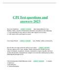 CPI Test questions and answers 2023
