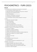 Testing and Measurement - Psychometrics H1-7 (Furr)