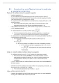 Beschrijvende Statistiek Hoorcollege 10 (H8.2&8.3)