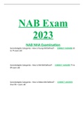 NAB Exam 2023 NAB NHA Examination