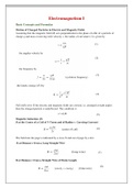 summaries electromagnetism I