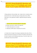 Hesi rn mental health 2021 v1 v2 v3 38 pages of questions and answers from test docx docx