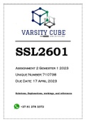 SSL2601 Assignment 2 Semester 1 2023 (710738)