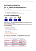 Inleiding tot boekhouden en financiën samenvatting