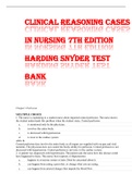 Clinical Reasoning Cases in Nursing 7th Edition Harding Snyder Test Bank