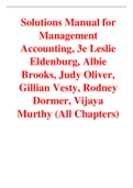 Management Accounting 3rd Edition By Leslie  Eldenburg, Albie Brooks, Judy Oliver, Gillian Vesty, Rodney Dormer, Vijaya Murthy (Solutions Manual)