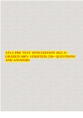 ATLS PRE TEST 10TH EDITION 2023 A+ GRADED 100% VERIFIED) 250+ QUESTIONS AND ANSWERS