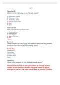 BIOD 152 Lab 4 Circulatory System_Blood Flow Tracings Exam Portage Learning Questions and Answers (Verified Answers)