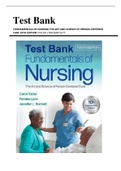 Test Bank for Fundamentals of Nursing 10th Edition by Taylor Chapter 1-47 | Complete Guide Newest Version 2023