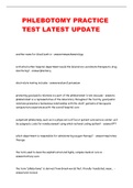 PHLEBOTOMY PRACTICE  TEST LATEST UPDATE