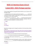 Portage Learning BIOD 121 / BIOD121 Exams | Exam 1,2,3,4,5,6 | Latest 2023 / 2024 | BUNDLE Exams