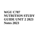 WGU C787 NUTRITION STUDY GUIDE UNIT 2 2023.