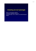 Samenvatting  Inleiding Fysiologie En Functionele Anatomie (15/20 1ezit) 