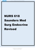 NURS 618 Saunders Med Surg (NUR 618) Endocrine Revised 2021.