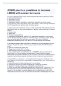 ASWB practice questions to become LMSW with correct Answers