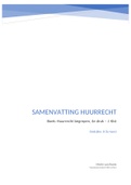 Huurrecht samenvatting (Saxion) (cijfer: 8)