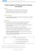 NUR 2356 Module 02 Assignment- ATI Video Case Study on Therapeutic Communication 2021.