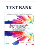 TEST BANK FOR FUNDAMENTALS OF NURSING: ACTIVE LEARNING FOR COLLABORATIVE PRACTICE 2ND EDITION, BY BARBARA L YOOST