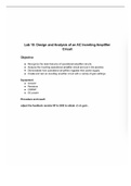 Lab:10 Design and Analysis of an AC Inverting Amplifier Circuit