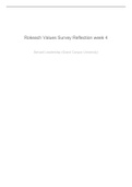 MGT 410 Rokeach Values Survey Reflection Paper