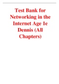 Networking in the Internet Age 1st Edition By Dennis (Test Bank)