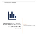 Samenvatting onderzoekspracticum 1 COMPLEET! - 9781781349663 - colleges + boeken