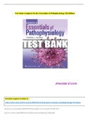 Test bank Porth's Essentials of Pathophysiology 5th Edition 2023/2024 latest update