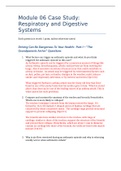 BSC 2346 Module 06 Case Study: Respiratory and Digestive Systems (GRADED A)