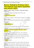 Burns' Pediatric Primary Care 7th Edition Test Bank Updated key points 2023