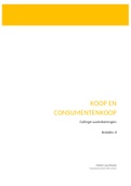 Koop en consumentenkoop (cijfer: 8)