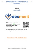 STROKE SCA 411-STROKE SCALE ANSWERS.