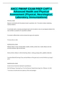 ANCC PMHNP EXAM PREP CHPT 6  Advanced Health and Physical  Assessment (Physical, Neurological,  Laboratory, Immunizations)