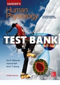 Vander's Human Physiology 15th Edition by Eric Widmaier, Hershel Raff and Kevin Strang - All Chapters 1-19 | TEST BANK.