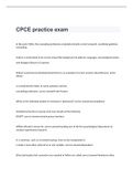 CPCE practice exam 2023 with 100% correct answers 