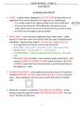 iGCSE Physics Pearson Edexcel Topic 2 Electricity Complete Notes