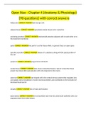 Open Stax - Chapter 4 (Anatomy & Physiology) [90 questions] with correct answers