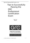  CSE CS6007 Tips-for-Passing-GRCP-Exam-v3.0.LATEST[2023]