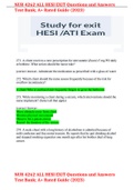 NUR 4262 ALL HESI EXIT Questions and Answers Test Bank; A+ Rated Guide (2023)