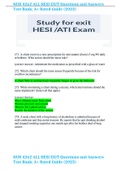 NUR 4262 ALL HESI EXIT Questions and Answers Test Bank; A+ Rated Guide (2023)