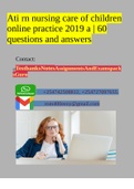 Ati rn nursing care of children online practice 2019 a | 60 questions and answers