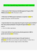 PGA Pre Qualifying. questions verified with 100% correct answers