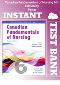 |latest |Test Bank for Canadian Fundamentals of Nursing 6th Edition by Potter All chapters-2023