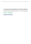 Assessing and Treating Patients with Anxiety Disorders | NURS 6630 Week 6 Assignment: Assessing and Treating Patients With Anxiety Disorders - Case Study of A Middle-Aged Caucasian Man With Anxiety