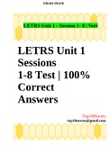 LETRS Unit 1Sessions1-8 Test | 100% Correct Answers